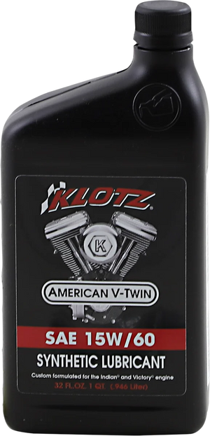 Klotz Oil V-Twin Synthetic Oil - 15W-60 - 1 U.S. quart KV-1560