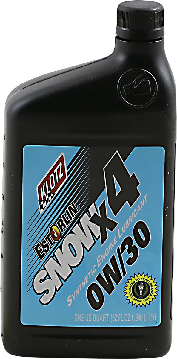 Klotz Oil X4 Snow Oil - 0W-50 - 1 U.S. quart KE850 - Side View