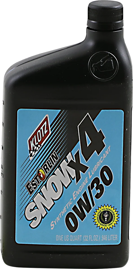 Klotz Oil X4 Snow Oil - 0W-50 - 1 U.S. quart KE850 - Side View