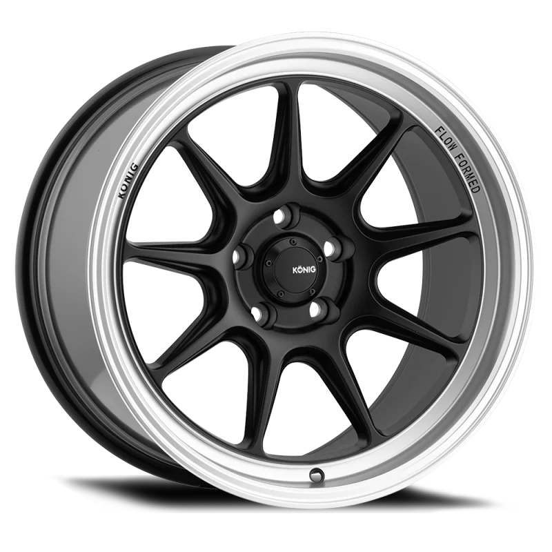 Konig Countergram 17x8 5x120 ET35 Matte Black / Matte Machined Lip