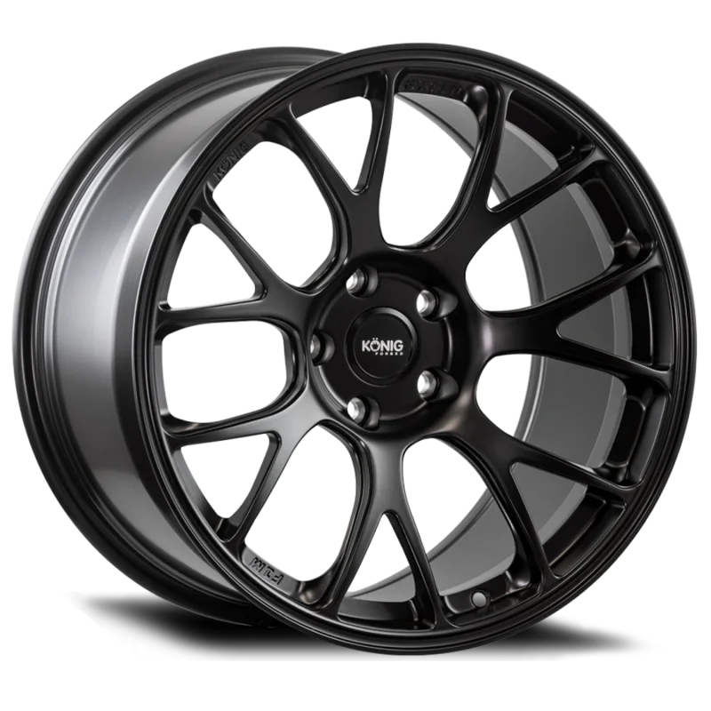 Konig Forged F1M 19X12.5 5X120.65 ET56 Satin Black Knurled Bead