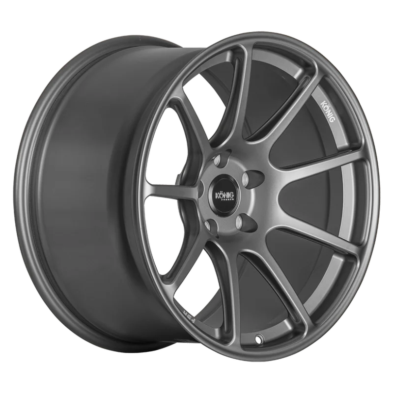 Konig Forged F5R 18x10.5 5x112 ET14 Ash Silver Wheel (Knurled Bead)
