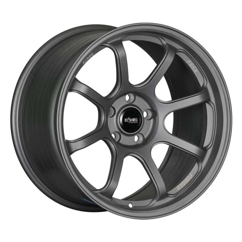 Konig Forged F6SX 17x9 5x114.3 ET43 Satin Grey Wheel (Knurled Bead)