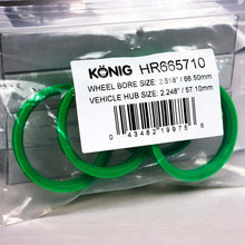 Load image into Gallery viewer, Konig Hub Ring Set (4pcs) - 66.5mm O.D. / 57.1mm I.D. - Side View