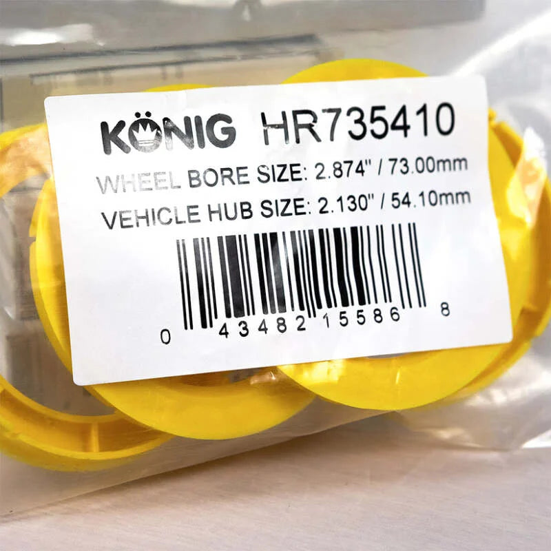 Konig Hub Ring Set (4pcs) - 73.1mm O.D. / 54.1mm I.D. - Side View