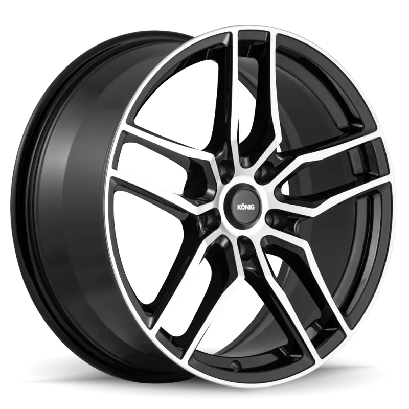 Konig Intention 16x7.5 5x108 ET45 Gloss Black / Machine Face
