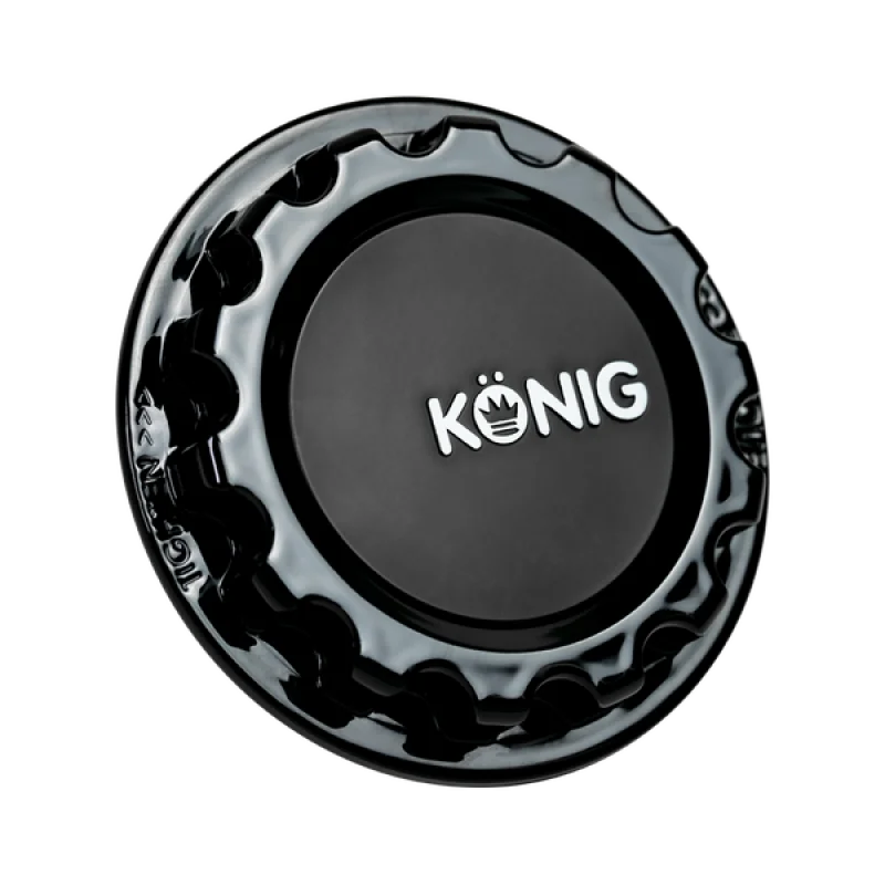 Konig MRK1 Gloss Black Gear Cap w/ Logo - Main Product View