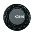 Load image into Gallery viewer, Konig MRK1 Gloss Black Gear Cap w/ Logo - Side View