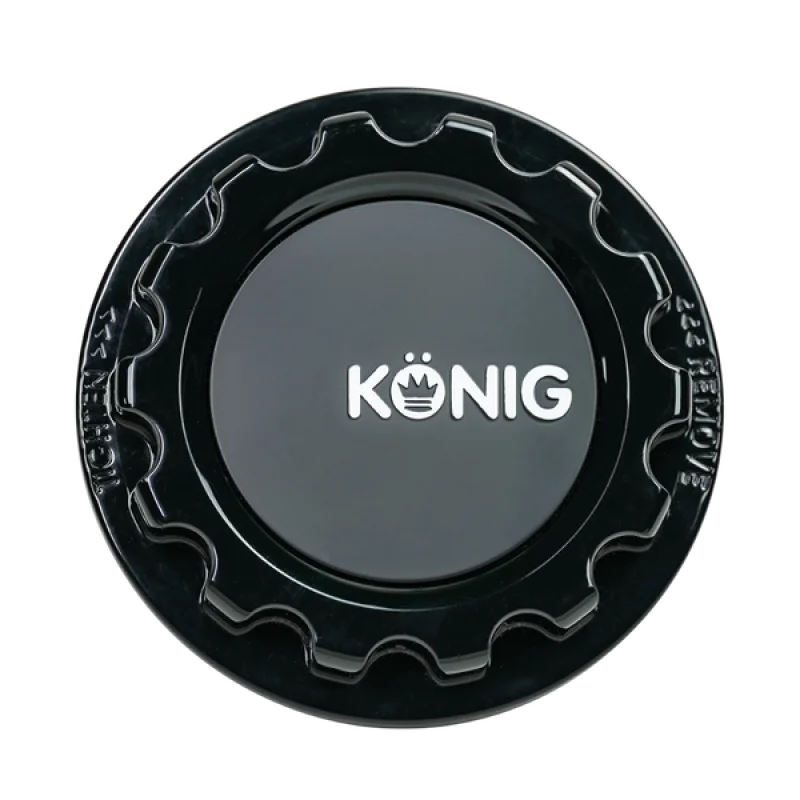 Konig MRK1 Gloss Black Gear Cap w/ Logo - Side View