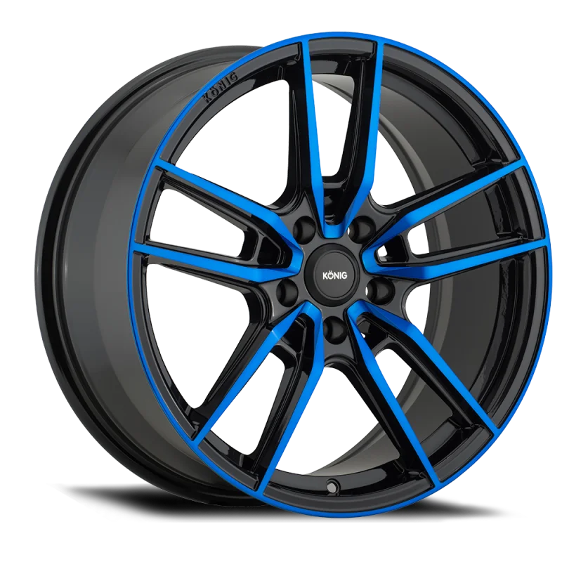 Konig Myth 18x8 5x112 ET43 Gloss Black w/ Blue Tinted Clearcoat