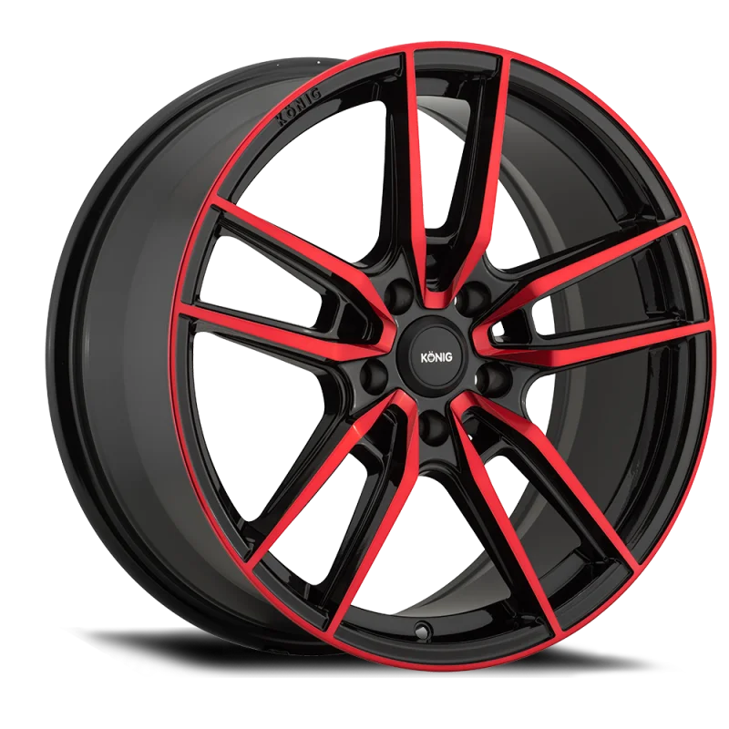 Konig Myth 18x8 5x114.3 ET43 Gloss Black w/ Red Tinted Clearcoat
