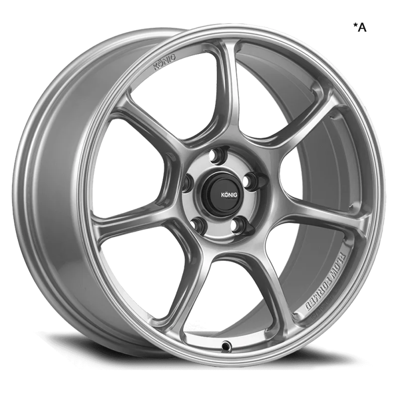 Konig Ultragram 18x9.5 5x114.3 ET25 Titanium Metallic Knurled Bead - Side View