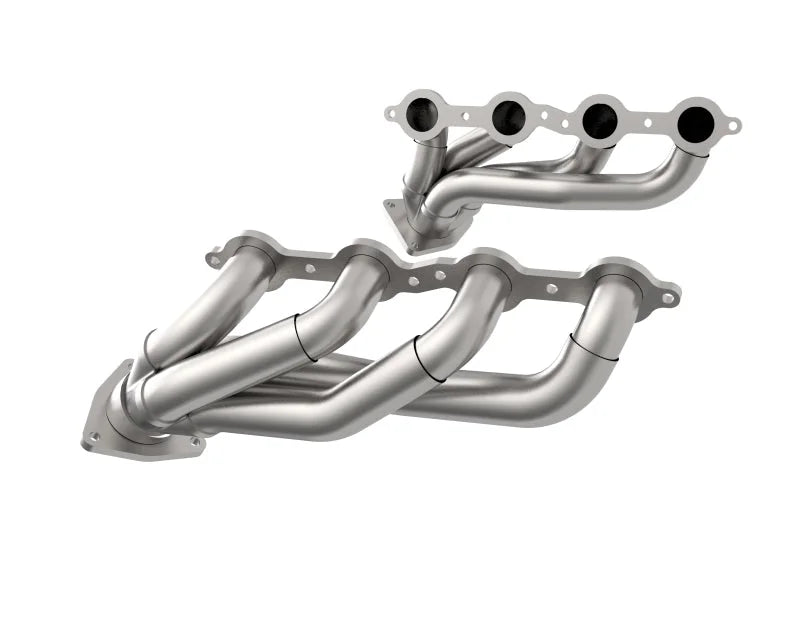 Kooks 03-13 GM 1500 Series Truck/SUV 4.8/5.3/6.0/6.2L 1-5/8in x 1-3/4in SS Headers w/o EGR - Back View