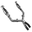 Load image into Gallery viewer, Kooks 05-10 Ford Mustang GT 4.6L 3V Auto/Manual 2 1/2in x 2 1/2in OEM Cat X Pipe Kooks HDR Req - Installation View