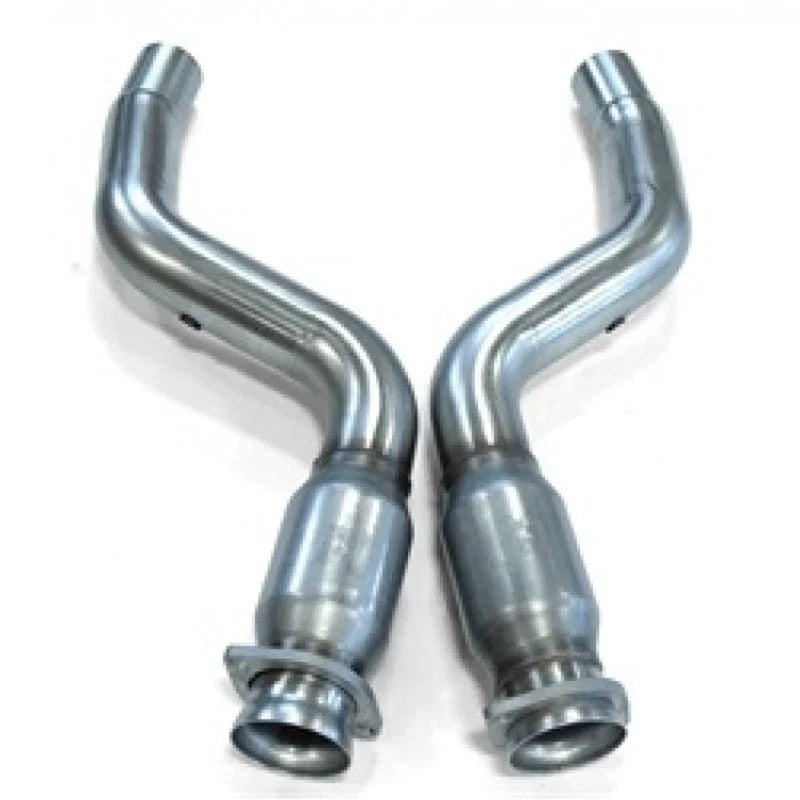 Kooks 06-10 Charger SRT8 3in In x 2 3/4in Out GREEN Cat SS Conn. Pipes - Side View