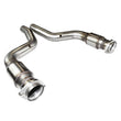 Load image into Gallery viewer, Kooks 06-10 Dodge Charger SRT8 3in In x 3in Out GREEN Cat SS Conn. Pipes - Back View