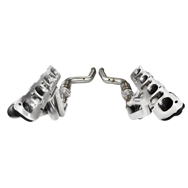 Kooks 06-15 Dodge Charger SRT8 1 7/8in x 3in SS Headers w/ Catted SS Connection Pipes - Side View