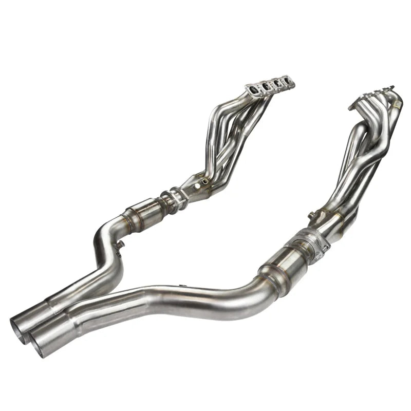 Kooks 06-15 Dodge Charger SRT8 1 7/8in x 3in SS Headers w/ Catted SS Connection Pipes - Installation View