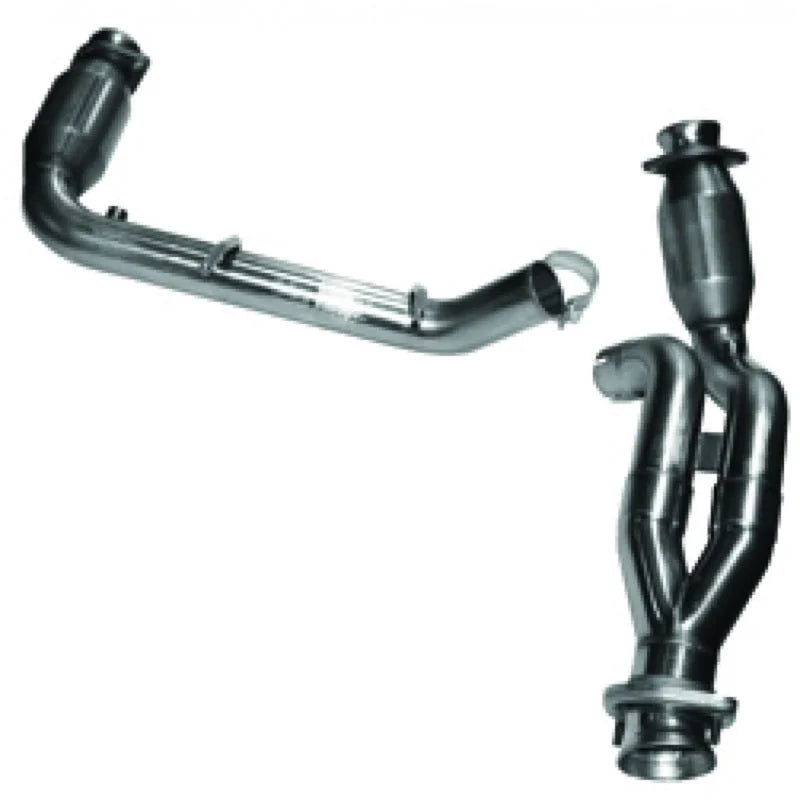 Kooks 09-10 Ford F-150/ Ford Raptor 5.4L 3V 2 1/2in x 2 1/2in OEM Cat Y Pipe Kooks HDR Req - Side View