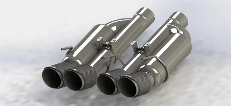 Kooks 09-13 Chevrolet Corvette Z06/ZR1 3in. Valved Axle-Back Exhaust w/ SS Tips - Side View
