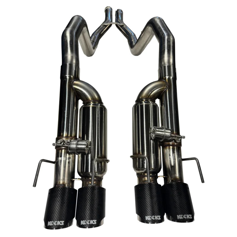 Kooks 09-13 Chevrolet Corvette Z06/ZR1 3in. Valved Axle-Back Exhaust w/ SS Tips - Installation View
