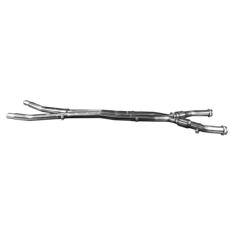 Kooks 09-14 Cadillac CTS-V LSA 6.2L 1-7/8in x 3in SS Longtube Headers and Green Catted SS X-Pipe - Back View