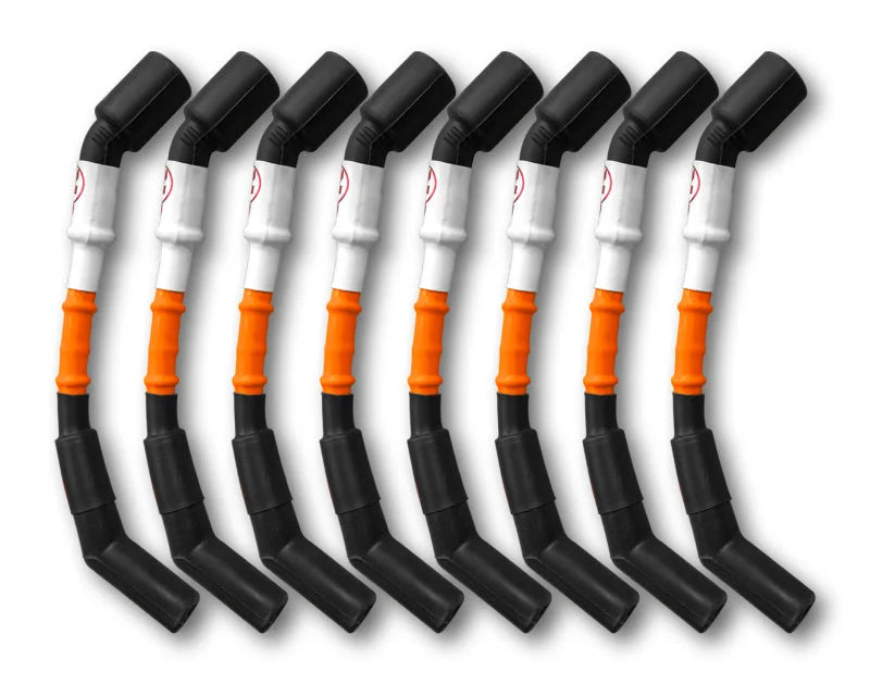 Kooks 10mm Spark Plug Wires - Orange w/Black Boots (8 pc. Set) - Main Product View