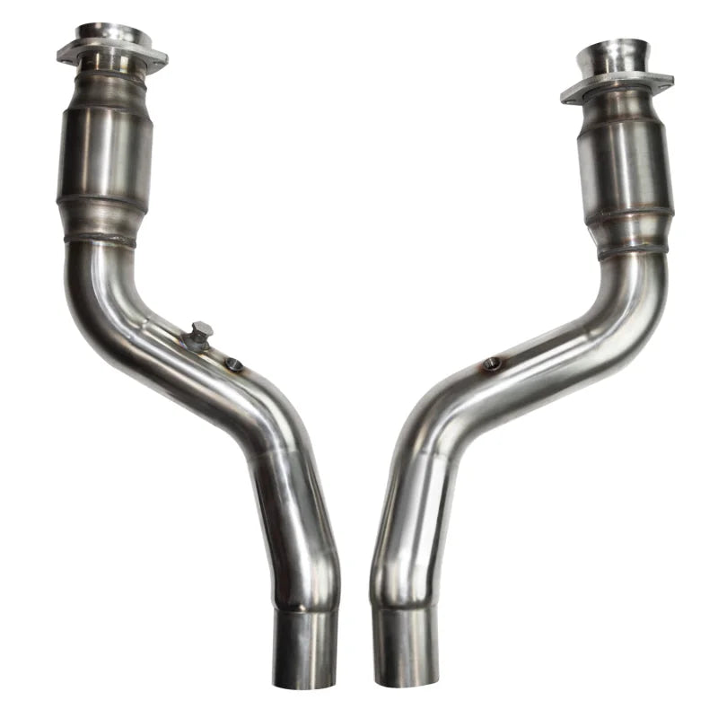 Kooks 11-13 Charger SRT8 3inx 2 3/4in GREEN Cat SS Conn. Pipes - Back View
