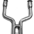 Load image into Gallery viewer, Kooks 11-14 Ford Shelby GT500 5.4L / 5.8L 4V 3in x 2 3/4in OEM GREEN Cat SS H-Pipe Kooks HDR Req - Side View