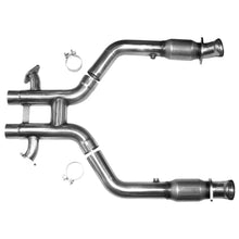Load image into Gallery viewer, Kooks 12-13 Ford Mustang 302 Boss Edition 1-3/4 x 3 Header &amp; Catted H-Pipe Kit - Installation View