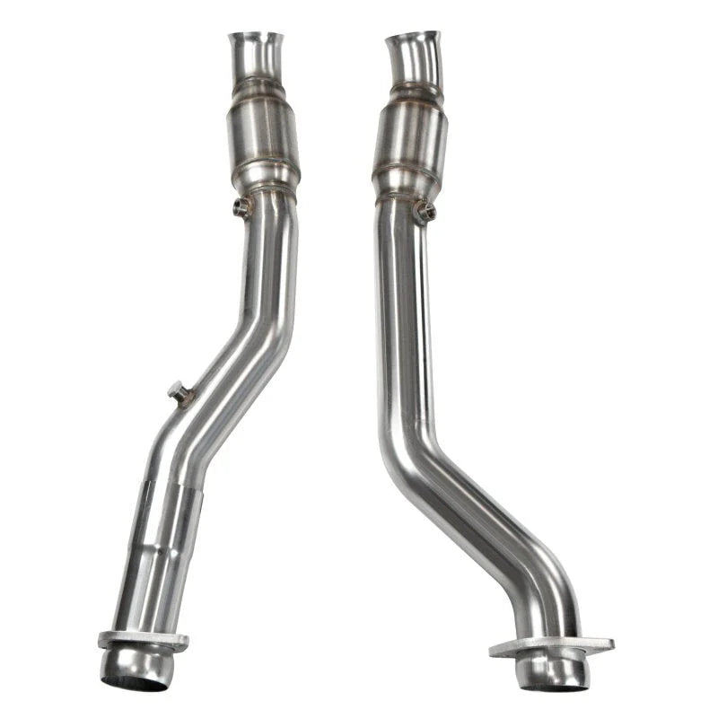 Kooks 12-22 Jeep Trackhawk 6.2L /Dodge Durango 6.4L 3in H.O. GREEN Catted OEM Connection Pipes - Detail View
