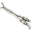 Load image into Gallery viewer, Kooks 14-19 Chevrolet Corvette Stingray 6.2L V8 2in x 3in SS Headers w/ Catted OEM Connection Pipe - Back View