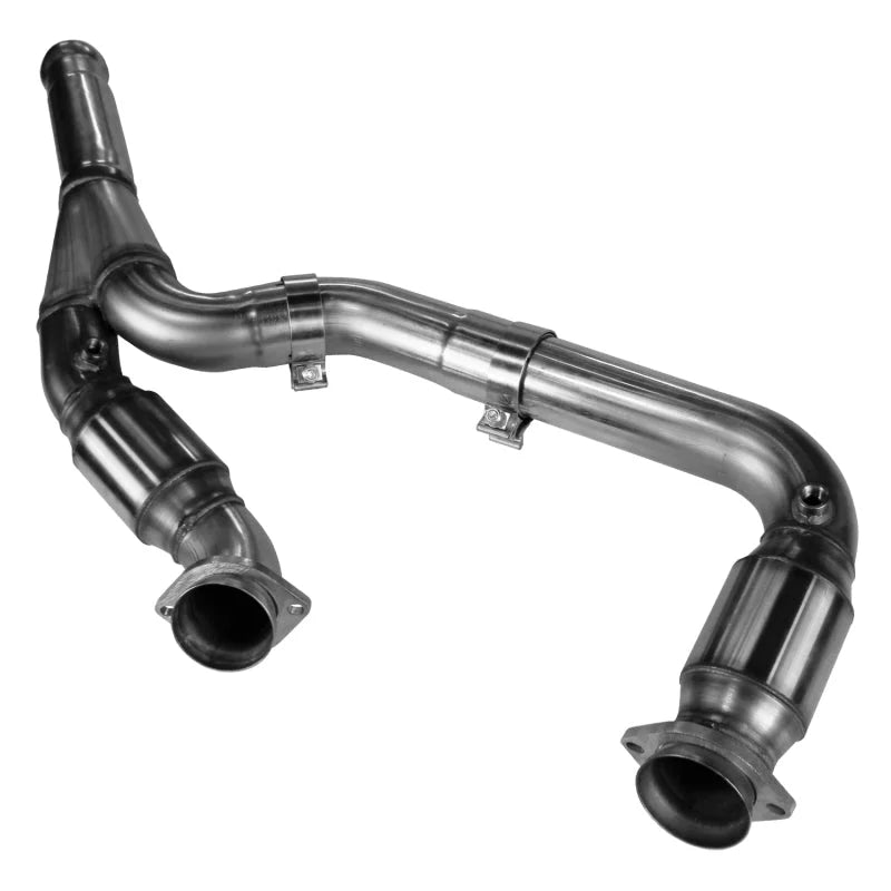 Kooks 14+ GM 1500 Series Truck 5.3L 3in x OEM Out GREEN Cat SS Y Pipe Kooks HDR Req - Installation View