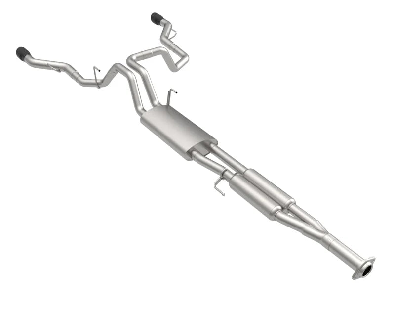 Kooks 15-20 Ford F150 2.7/3.5/5.0L 3in Dual Cat-Back Rear Exit Exhaust w/BlackTips - Side View