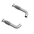 Load image into Gallery viewer, Kooks 15-20 Ford Mustang GT 5.0L 3in SS GREEN Catted Connection Pipes - Side View