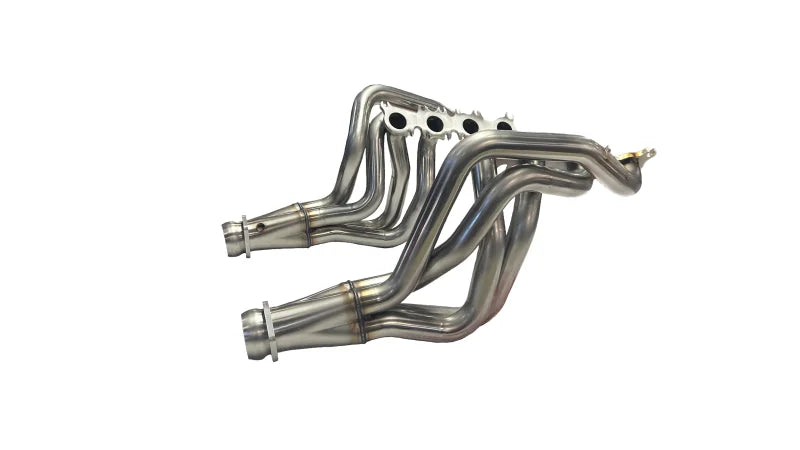 Kooks 15-24 Ford Mustang GT V8 5.0L 1-7/8in SS Headers w/ Catted Connection Pipe - Side View