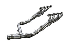 Load image into Gallery viewer, Kooks 19-22 Chevrolet Silverado 1500 6.2L 1-7/8 x 3 Header &amp; Catted Y-Pipe Kit - Side View