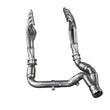 Load image into Gallery viewer, Kooks 19-22 Chevrolet Silverado 1500 6.2L 1-7/8 x 3 Header &amp; Catted Y-Pipe Kit - Back View