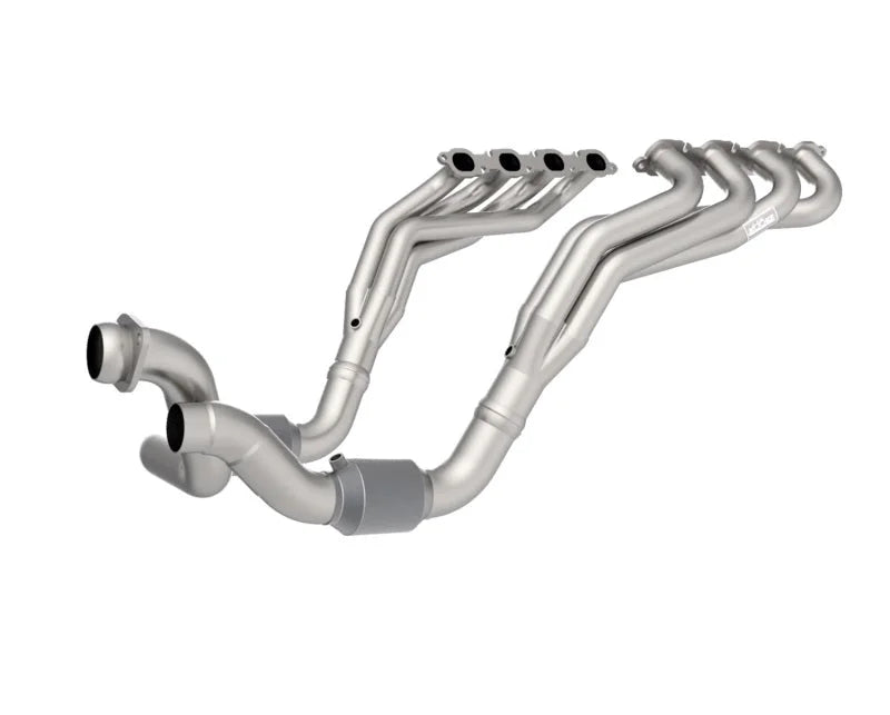 Kooks 20-22 Ford F250 7.3L V8 / Ford F350 7.3L V8 1-7/8in x 3in SS Headers w/ Green Catted Conn - Installation View