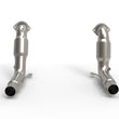 Load image into Gallery viewer, Kooks 20-24 Ford Exployer ST/Aviator 3in x 2-1/2in Stainless Steel GREEN Catted Downpipes - Side View