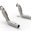 Load image into Gallery viewer, Kooks 20-24 Ford Exployer ST/Aviator 3in x 2-1/2in Stainless Steel GREEN Catted Downpipes - Detail View
