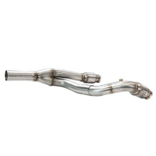 Load image into Gallery viewer, Kooks 2007+ Jeep Wrangler JK w/LS Swap 3in Catted SS Y-Pipe Kooks Headers Required - Side View