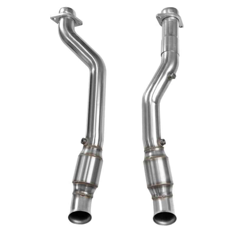 Kooks 2011+ Jeep Grand Cherokee 5.7L 3in x OEM SS Catted Connection Pipes - Side View