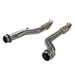 Load image into Gallery viewer, Kooks 2012+ Jeep Grand Cherokee SRT8 6.4L 3in Stainless GREEN Catted Connection Pipes - Back View