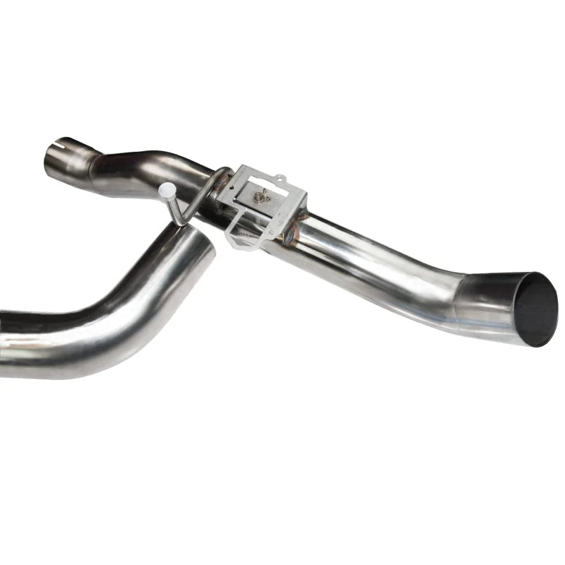 Kooks 2015+ Dodge Challenger Hellcat 3in OEM Style Cat-Back Exhaust System Uses OEM Tips - Back View