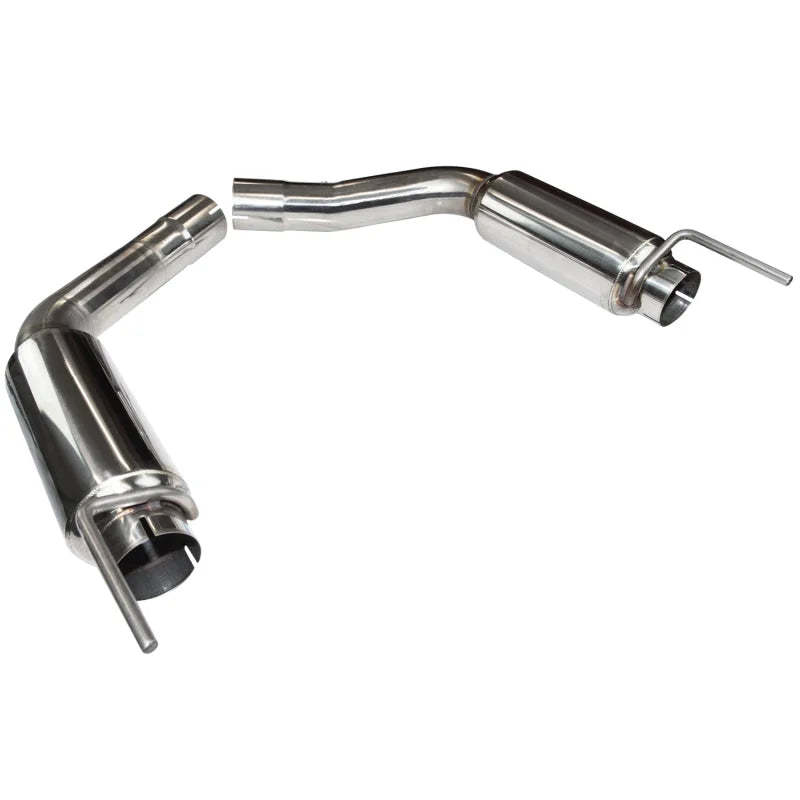 Kooks 2015+ Dodge Challenger Hellcat 3in OEM Style Cat-Back Exhaust System Uses OEM Tips - Installation View