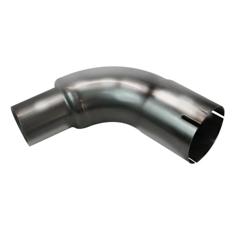 Kooks 2015+ Ford Mustang GT 5.0L 4V OEM 3in x 2-1/4in SS 45 Deg. Connection Pipe (SINGLE - 2 REQD) - Side View