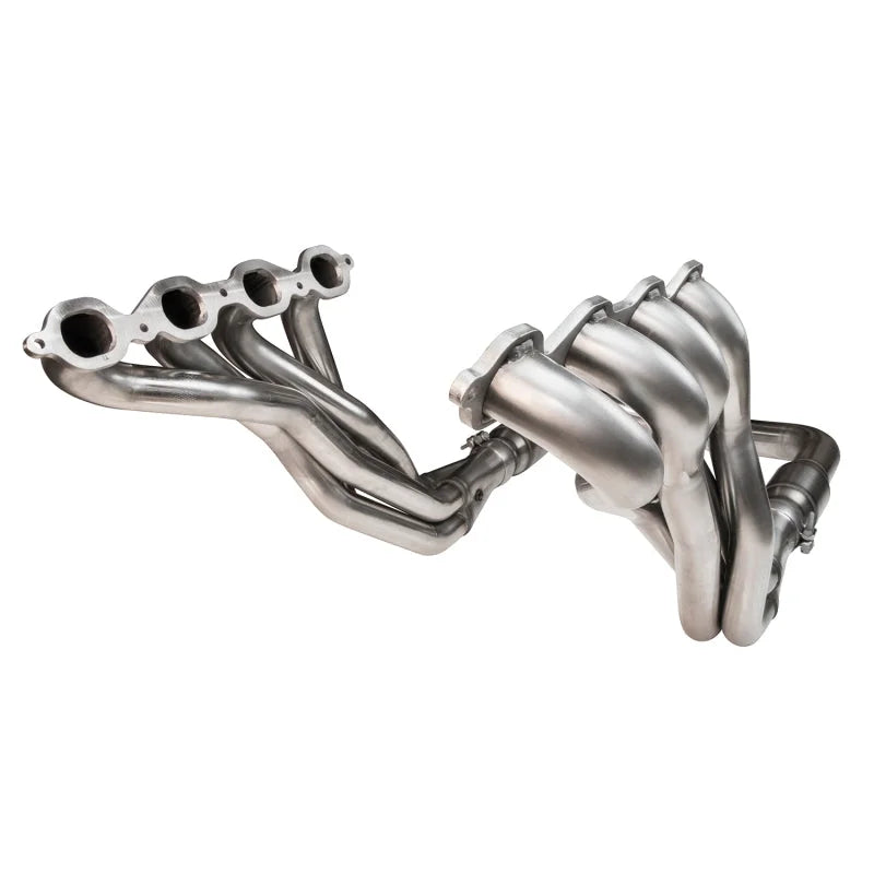 Kooks 2016+ Cadillac CTS-V LT4 6.2L 2in x 3in SS LT Headers w/ Green Catted SS Connection Pipes - Side View
