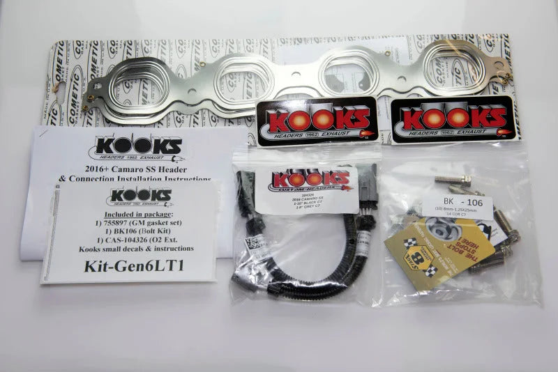 Kooks 2016+ Chevrolet Camaro SS 1 7/8in x 3in SS Longtube Headers w/ Green Catted Connection Pipes - Additional View 5