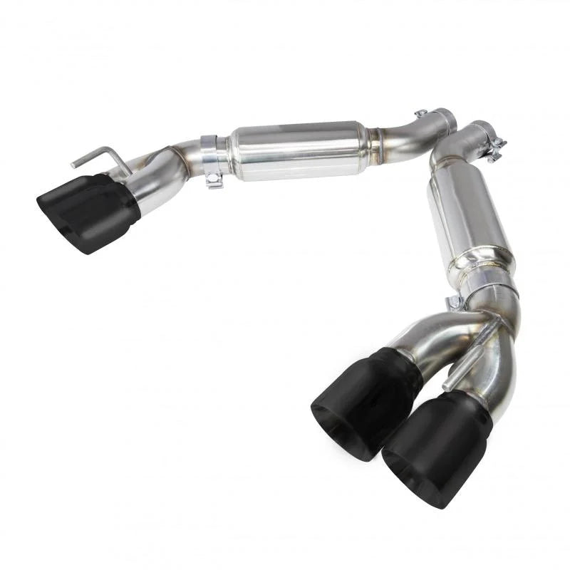 Kooks 2016 + Chevrolet Camaro SS LT1 3in Axle Back Exhaust System w/ Mufflers and Black Quad Tips - Side View